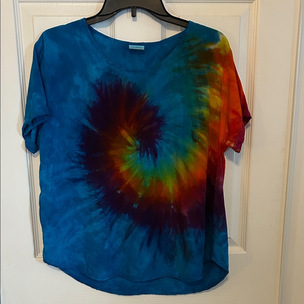Tie-Dye Short Sleeve Tee - Blue Spiral
